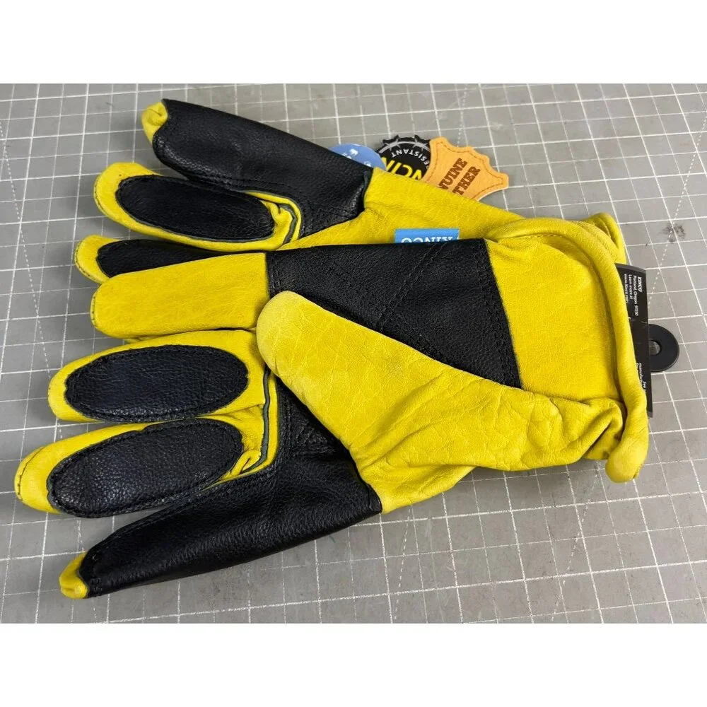 Kinco Hydroflector Men's Full Grain Leather Driver Gloves Sz M New~Double Palm - Picture 2 of 6